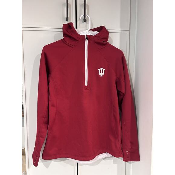 University of Indiana Women's hoodie Zip Pullover Sweatshirt Size Small, Red‎ - Picture 1 of 6